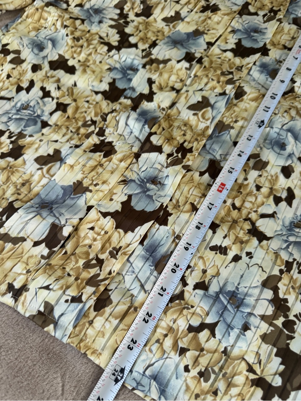 Vintage Nicola 12 Floral Pleated Blouse Shoulder Pads Romantic Cottagecore - Picture 6 of 8